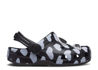 Awake NY x Classic Clog Kids « La maison est là où se trouve le cœur – Noir »