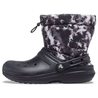 Bottes Crocs Classic Lined Neo Puff Tie Dye « Noir et blanc » 207328-001