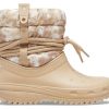 Bottes Crocs Classic Neo Puff Luxe (femmes) « Beige Blanc » 207312-2E9