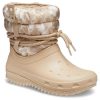 Bottes Crocs Classic Neo Puff Luxe (femmes) « Beige Blanc » 207312-2E9