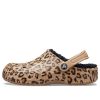 Chaussons Crocs Baya doublés à imprimé léopard 205975-98R