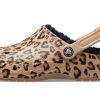 Chaussons Crocs Baya doublés à imprimé léopard 205975-98R