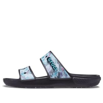 Chaussons Crocs Classic Casual unisexes bleus et noirs 207283-988