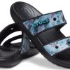 Chaussons Crocs Classic Casual unisexes bleus et noirs 207283-988