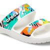 Chaussons Crocs Classic Clog Cozy unisexes blancs multicolores « Blanc » 207856-94S