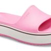 Chaussons Crocs Crocband Platform Slide à semelle épaisse, roses, 205631-6QF