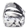Chaussons de sport Crocs Classic Clog Marble Beach unisexes, blanc et noir, 207701-103