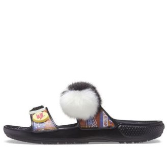 Chaussons de sport Crocs Classic Soft Sole Cozy Flat Heel Unisexe Noir 207403-001