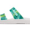 Chaussons de sport Crocs Classic Tropical Outdoor à talon plat (femmes) Blanc Vert 207183-94S