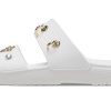 Chaussons de sport Crocs (femmes) à semelle souple et talon plat, blancs, 207387-103