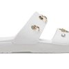 Chaussons de sport Crocs (femmes) à semelle souple et talon plat, blancs, 207387-103