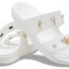 Chaussons de sport Crocs (femmes) à semelle souple et talon plat, blancs, 207387-103