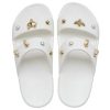 Chaussons de sport Crocs (femmes) à semelle souple et talon plat, blancs, 207387-103