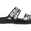 Chaussons de sport légers et résistants Crocs Daisy, unisexes, noir et blanc, 207284-0ZI