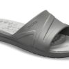 Chaussons de sport plats antidérapants Crocs Reviva Cozy unisexes, gris 205546-0DV