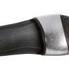 Chaussons plats décontractés Crocs Sloane Shine Low Slide pour femme, noirs et argentés, 206921-001