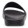 Chaussons plats décontractés Crocs Sloane Shine Low Slide pour femme, noirs et argentés, 206921-001