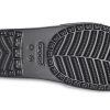 Chaussons plats décontractés Crocs Sloane Shine Low Slide pour femme, noirs et argentés, 206921-001