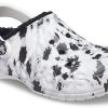 Chaussons unisexes Crocs Baya doublés en polaire, blanc et gris, 205975-10M