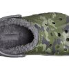 Chaussons unisexes Crocs Baya doublés, imprimés camouflage, doublure polaire, 205975-97G