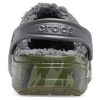 Chaussons unisexes Crocs Baya doublés, imprimés camouflage, doublure polaire, 205975-97G