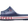 Chaussons unisexes Crocs Bayaband bleu blanc rouge 205392-4CC