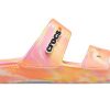 Chaussons unisexes Crocs Classic Clog Marble Beach, rouges et multicolores, « Rouge » 207701-83F Chaussons unisexes Crocs Classic Clog Marble Beach, rouges et multicolores, « Rouge » 207701-83F