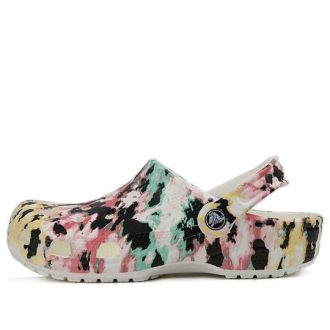 Chaussures Crocs Classic Pattern à épissures multicolores, unisexes, « Noir, rose, vert » 206479-928