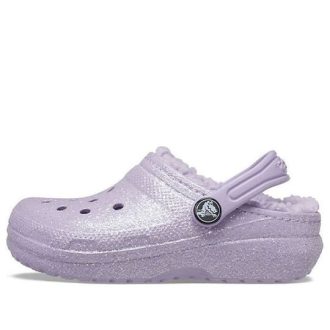Chaussures Crocs (GS) pour enfants, sabots classiques à paillettes « Violet » 205937-530