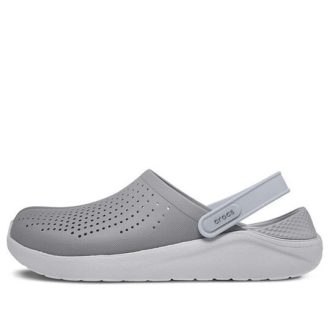 Chaussures Crocs LiteRide Flash, sandales gris fumé et blanc 204592-06J
