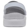 Chaussures Crocs LiteRide Flash, sandales gris fumé et blanc 204592-06J