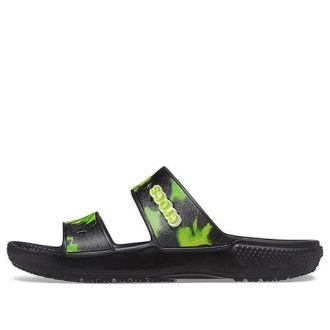 Chaussures Crocs à semelle souple, unisexes, noir et vert, 207283-0GU