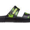 Chaussures Crocs à semelle souple, unisexes, noir et vert, 207283-0GU