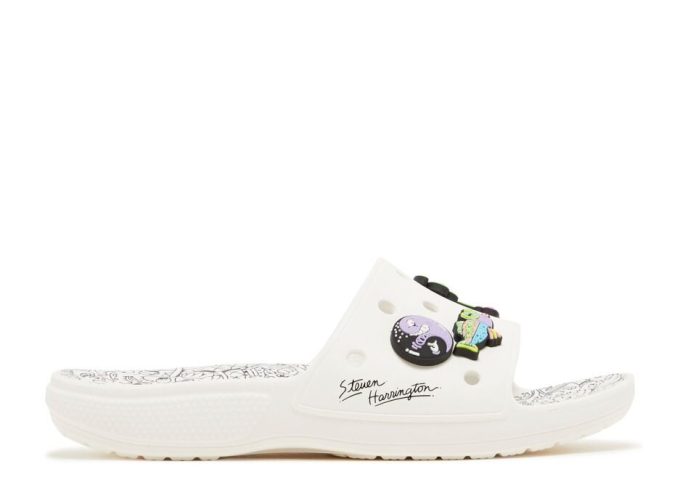Claquettes classiques Steven Harrington x « Quickstrike – Blanc et noir »