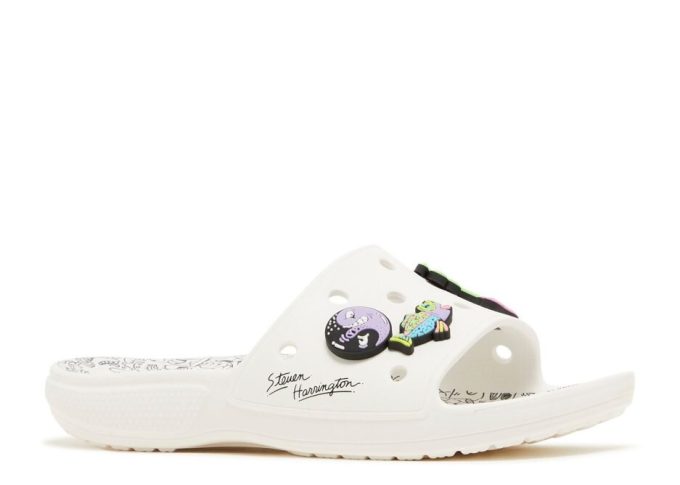 Claquettes classiques Steven Harrington x « Quickstrike – Blanc et noir »