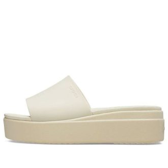 Claquettes Crocs Brooklyn (femmes) « Blanc beige » 208728-2Y2