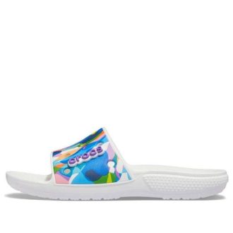 Claquettes Crocs Classic Bubble Block « Blanc Multi » 207408-94S