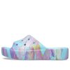 Claquettes Crocs Classic à plateforme et imprimé palmier (femmes) « Bleu multicolore » 208607-4NQ