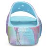 Claquettes Crocs Classic à plateforme et imprimé palmier (femmes) « Bleu multicolore » 208607-4NQ
