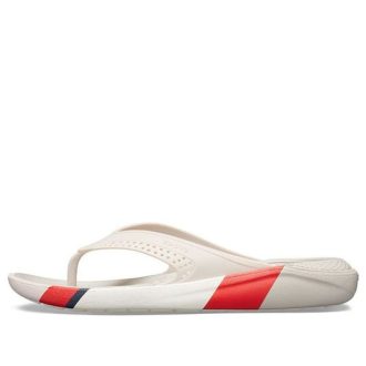 Claquettes Crocs LiteRide Colorblock « Blanc Rouge » 205625-6PL