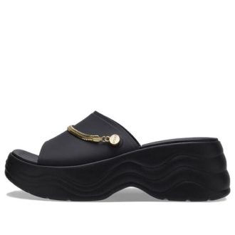 Claquettes Crocs Skyline Shimmer (femmes) « Noir et or » 208582-072