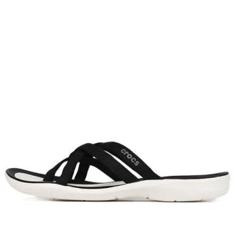 Claquettes de plage et de piscine Crocs (femmes) « Noir et blanc » 205479-066