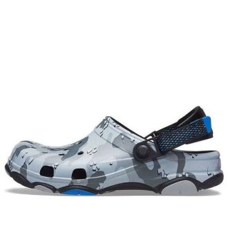 Crocs Classic Clog Desert Camouflage Outdoor Beach Sandales unisexes noir et gris 207305-097