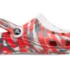 Crocs Classic Clog Marble Beach Sports Sandales unisexes rouges et blanches « Rouge et blanc » 206867-884