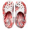 Crocs Classic Clog Marble Beach Sports Sandales unisexes rouges et blanches « Rouge et blanc » 206867-884