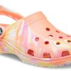 Crocs Classic Clog Marble Beach Sports Sandales unisexes rouges et multicolores « Rouge » 206867-83F