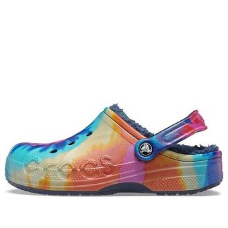 Crocs Classic Clog Tie Dye, chaussures unisexes, bleu foncé, 207329-95T