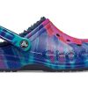 Crocs Classic Clog Tie Dye, chaussures unisexes, bleu foncé, 207329-95T