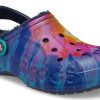 Crocs Classic Clog Tie Dye, chaussures unisexes, bleu foncé, 207329-95T