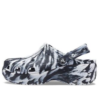 Crocs (Femme) Sabot plateforme classique marbré « Noir et blanc » 207176-066